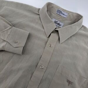 Vintage Lucchese Limited Shirt Mens XXL Stone Button Up Western Y2K Polynosic